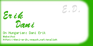 erik dani business card